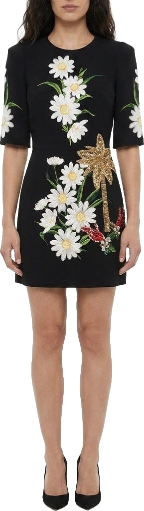 Dolce & Gabbana Black Wool Casual Dress