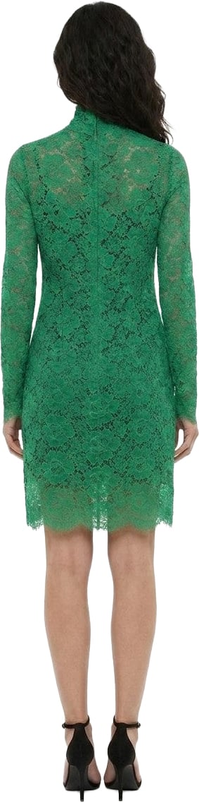 Dolce & Gabbana Green Cotton Cocktail Dress