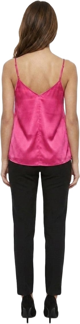 Dolce & Gabbana Pink Silk Sleeveles T-Shirt