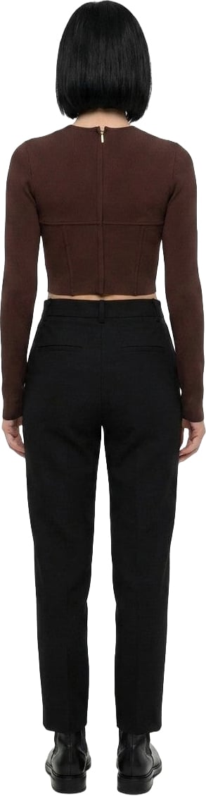 Dolce & Gabbana Brown Elastane Long Sleeve T-Shirt