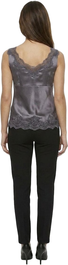Dolce & Gabbana Gray Cotton Sleeveles T-Shirt