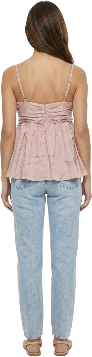 Dolce & Gabbana Pink Silk Sleeveles T-Shirt