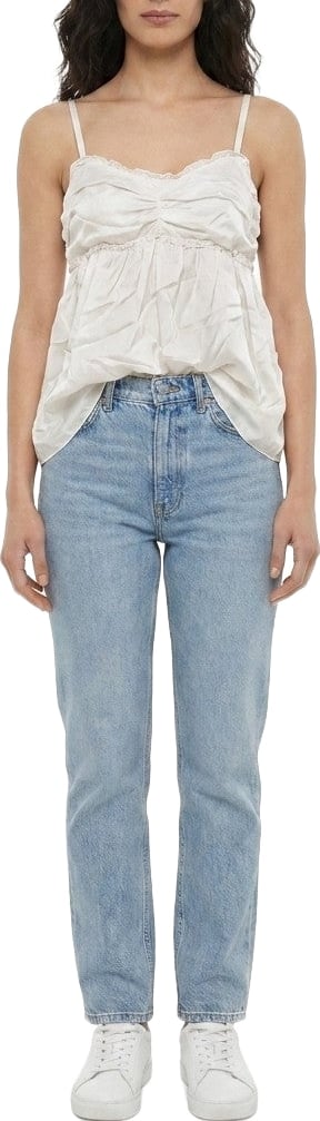 Dolce & Gabbana White Silk Sleeveles T-Shirt
