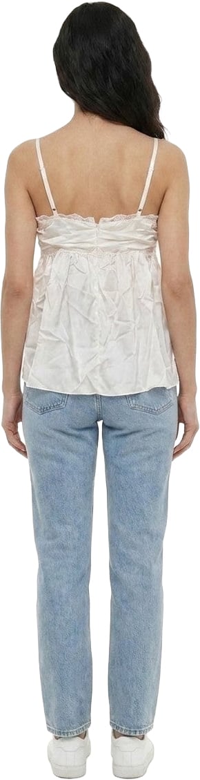 Dolce & Gabbana White Silk Sleeveles T-Shirt