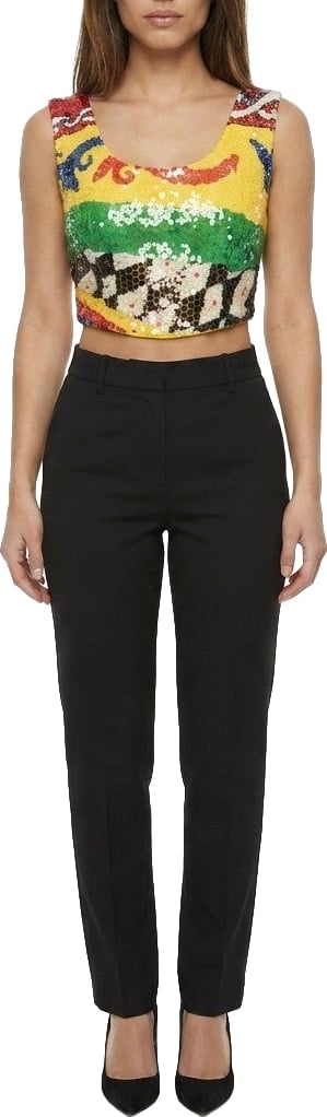 Dolce & Gabbana Multicolor Polyester Sleeveles T-Shirt