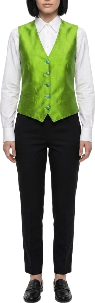 Dolce & Gabbana Green Elastane Waistcoat