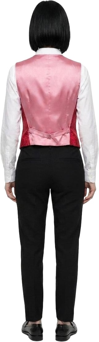 Dolce & Gabbana Red Elastane Waistcoat