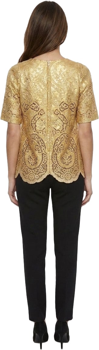 Dolce & Gabbana Gold Marabou T-Shirt