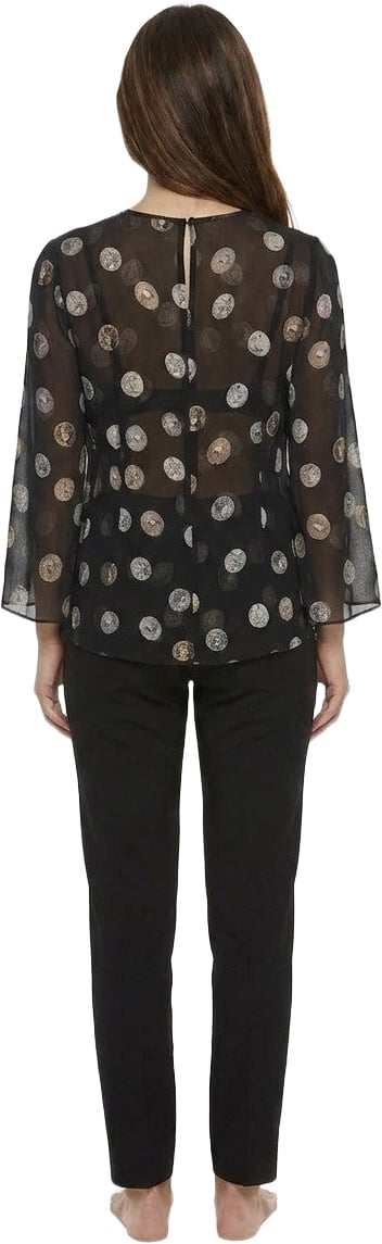 Dolce & Gabbana Black Silk Long Sleeve T-Shirt