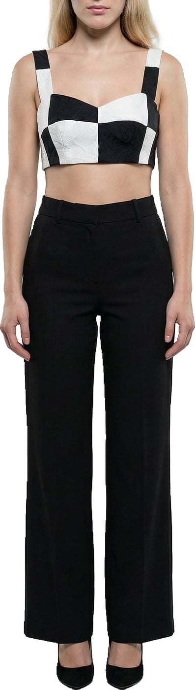 Dolce & Gabbana Black And White Elastane Tank Tops