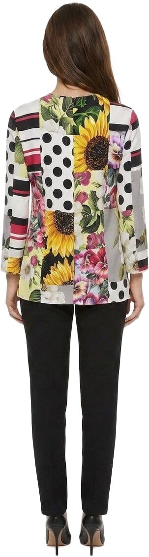 Dolce & Gabbana Multicolor Elastane Long Sleeve T-Shirt