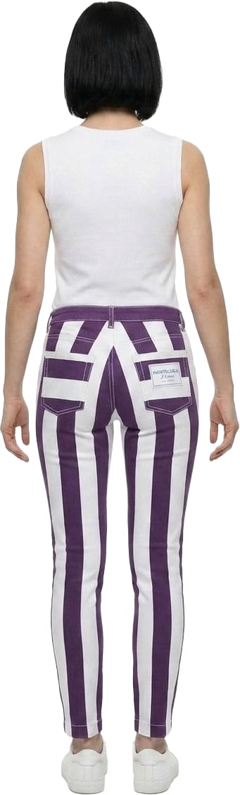 Dolce & Gabbana Bicolor Cotton Skinny Pants