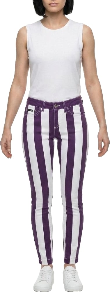 Dolce & Gabbana Bicolor Cotton Skinny Pants
