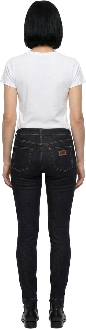 Dolce & Gabbana Blue Cotton Skinny Jeans