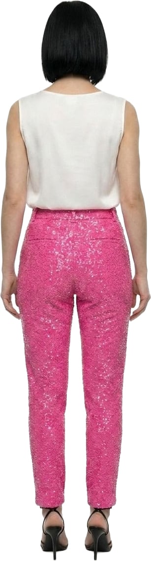 Dolce & Gabbana Pink Elastane Casual Pants