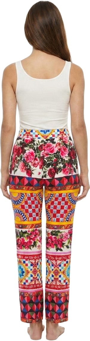 Dolce & Gabbana Multicolor Cotton Casual Pants