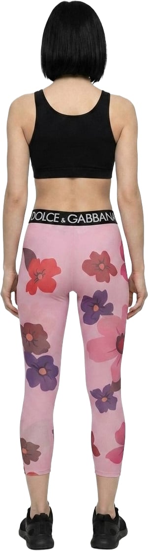 Dolce & Gabbana Pink Elastane Leggings