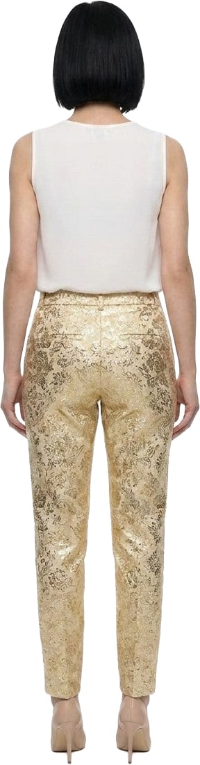 Dolce & Gabbana Gold Polyamide Casual Pants