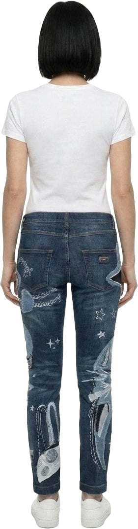 Dolce & Gabbana Blue Cotton Straight-Leg Jeans