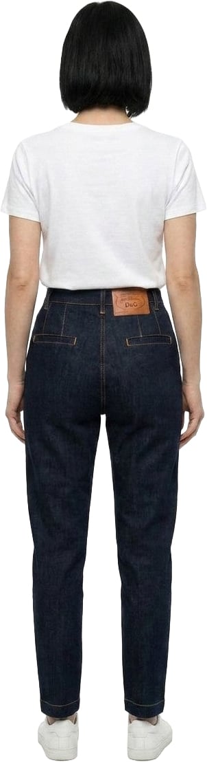 Dolce & Gabbana Navy Blue Cotton Straight-Leg Jeans