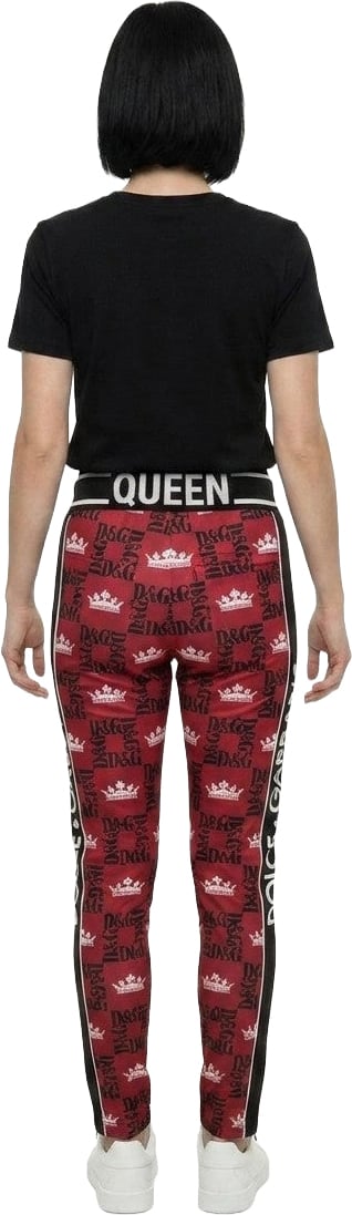 Dolce & Gabbana Red Polyester Leggings