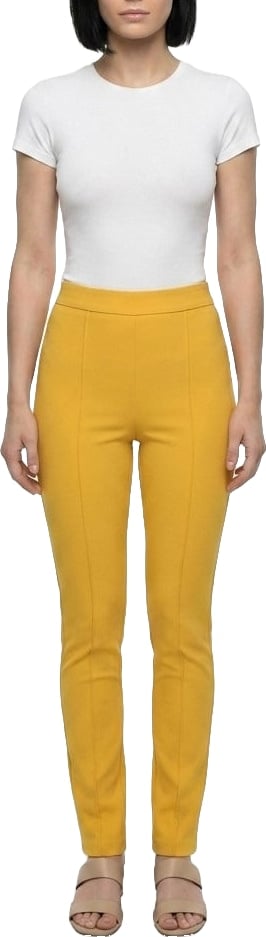 Dolce & Gabbana Yellow Polyester Skinny Pants