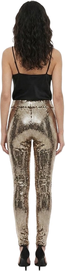 Dolce & Gabbana Gold Elastane Casual Pants