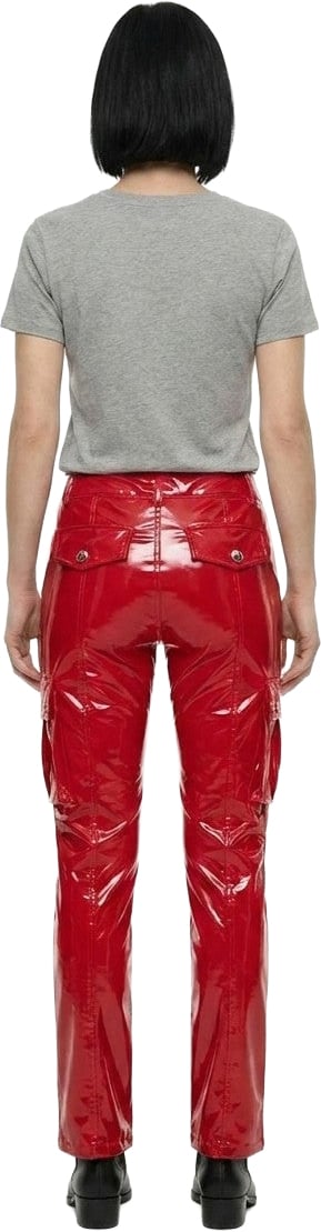 Dolce & Gabbana Red Elastane Cargo Pants