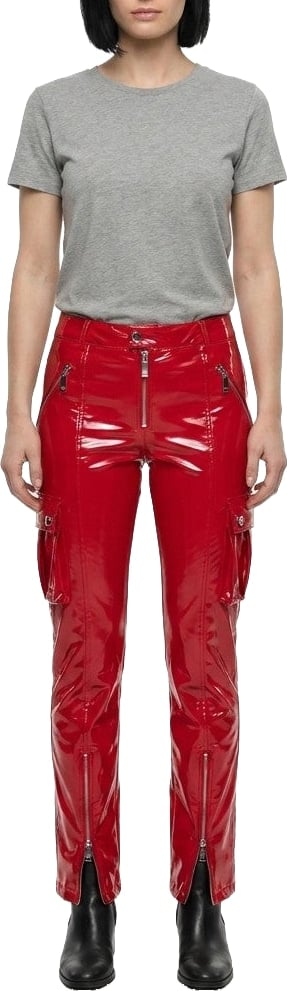 Dolce & Gabbana Red Elastane Cargo Pants