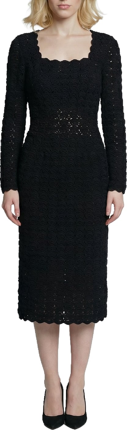 Dolce & Gabbana Black Cashmere Cocktail Dress