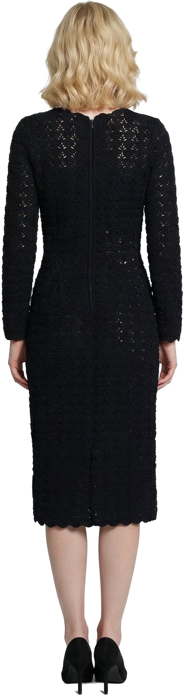Dolce & Gabbana Black Cashmere Cocktail Dress