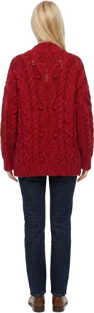 Dolce & Gabbana Bordeaux Virgin Wool Cardigan