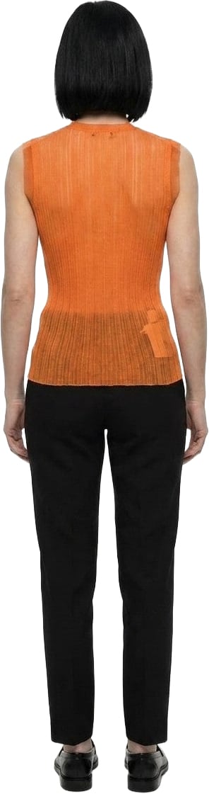 Dolce & Gabbana Orange Polyester Tank Tops