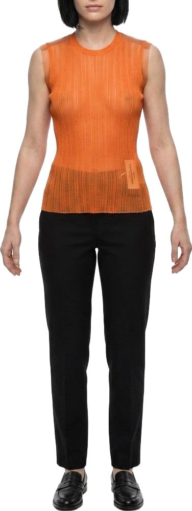 Dolce & Gabbana Orange Polyester Tank Tops