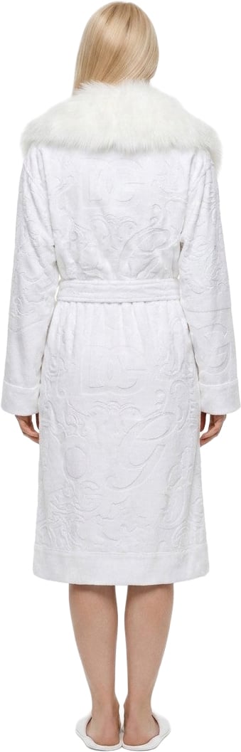 Dolce & Gabbana White Cotton Coat