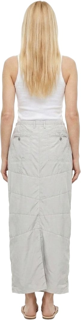 Dolce & Gabbana Gray Polyamide Long Skirt