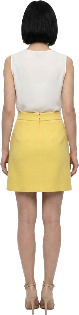 Dolce & Gabbana Yellow Wool Mini Skirt