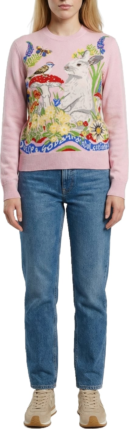Dolce & Gabbana Multicolor Cashmere Sweatshirt