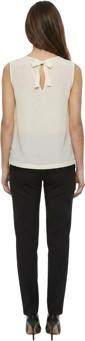 Dolce & Gabbana White Silk Sleeveles T-Shirt
