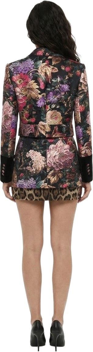 Dolce & Gabbana Multicolor Elastane Blazer
