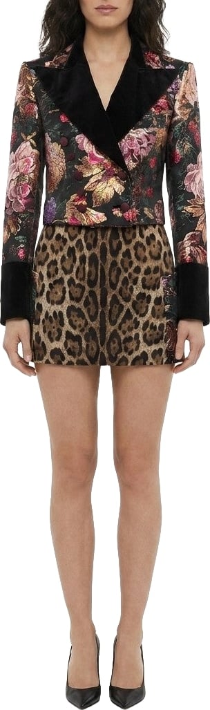 Dolce & Gabbana Multicolor Elastane Blazer