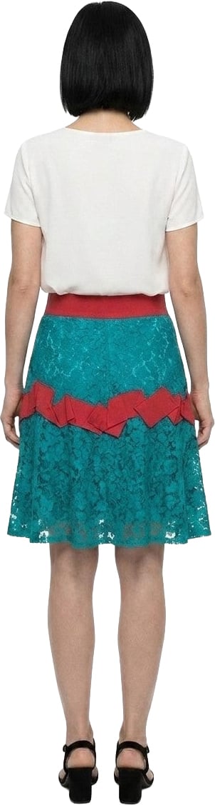 Dolce & Gabbana Bicolor Elastane Midi Skirt