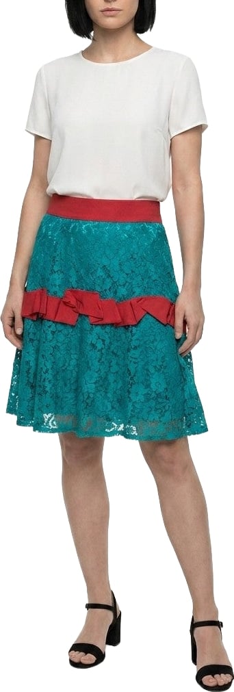 Dolce & Gabbana Bicolor Elastane Midi Skirt