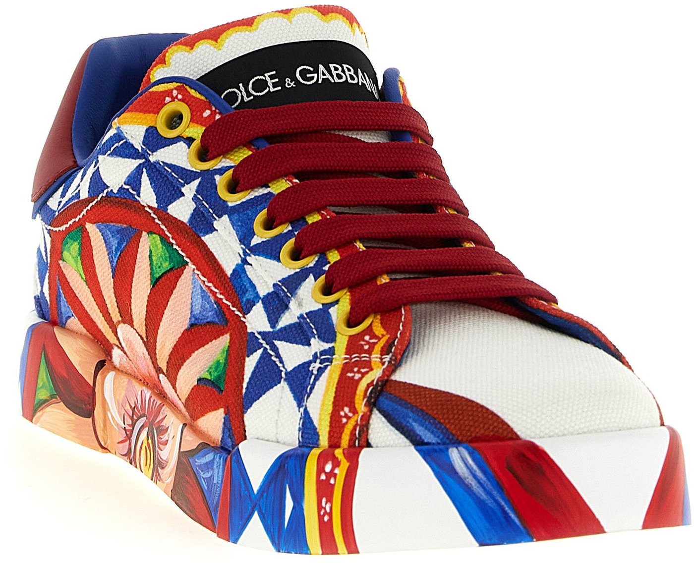 Dolce & Gabbana Multicolor Cotton Low Top Sneakers