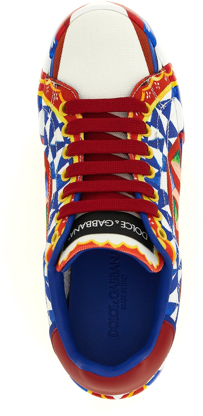 Dolce & Gabbana Multicolor Cotton Low Top Sneakers