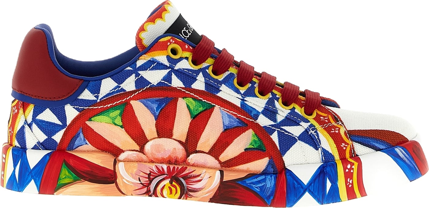 Dolce & Gabbana Multicolor Cotton Low Top Sneakers