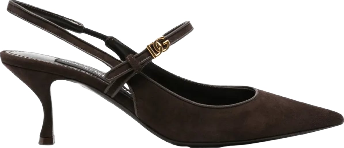 Dames Slingback pumps bruin