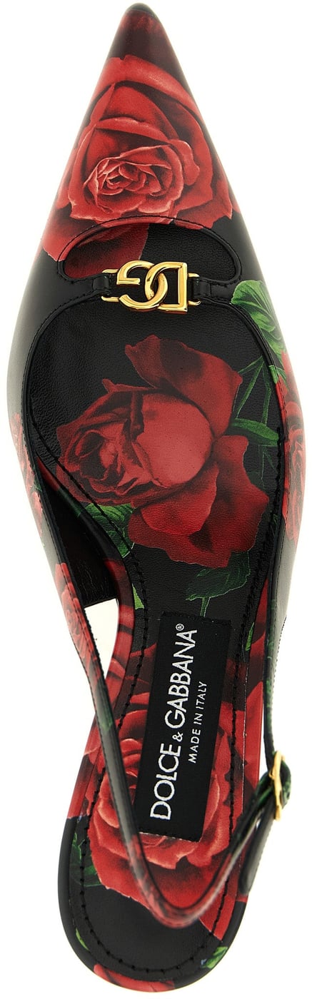 Dolce & Gabbana Multicolor Calfskin Mid Heel Pumps