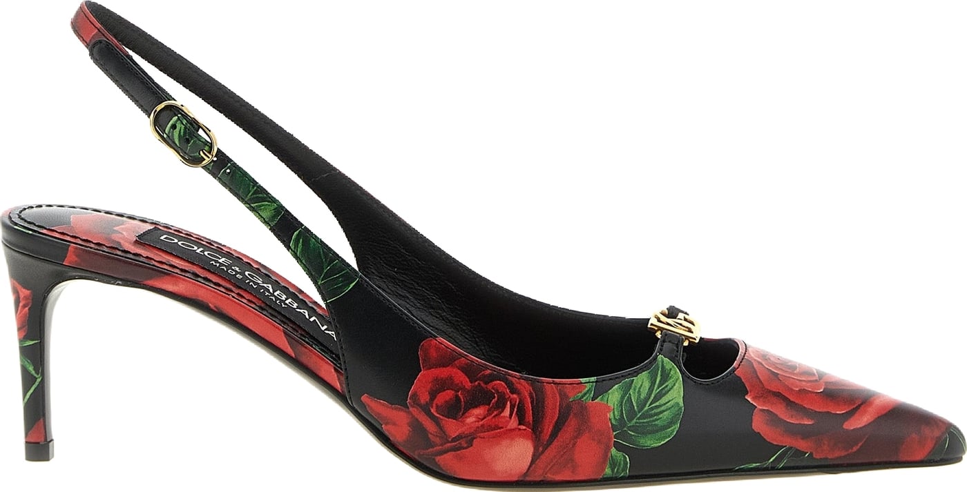 Dolce & Gabbana Multicolor Calfskin Mid Heel Pumps