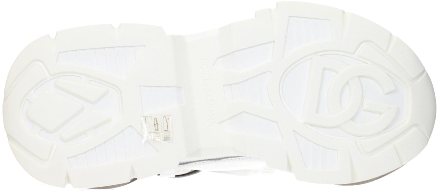 Dolce & Gabbana White Fabric Athletic Sneakers